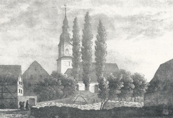Blankenstein (Wilsdruff). - Ansicht mit Kirche. - Sachsens Kirchen-Galerie. - "Kirche zu Plankenstein".