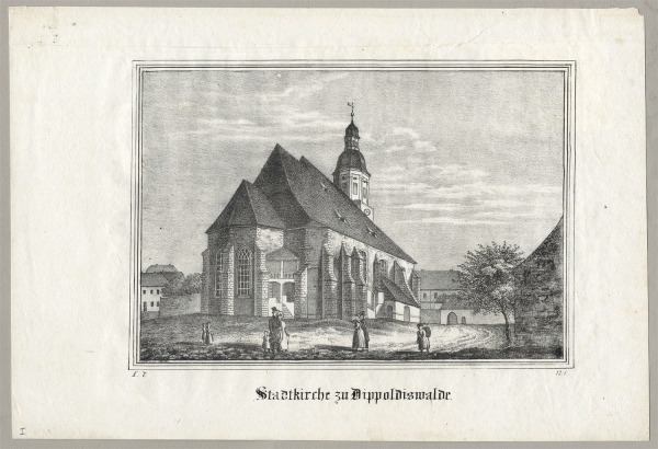 Dippoldiswalde. - Ansicht der Stadtkirche. - Sachsens Kirchen-Galerie. - Stadtkirche zu Dippoldiswalde.