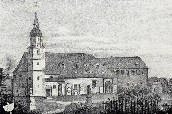 Döhlen (Freital). - Pfarrkirche. - Sachsens...