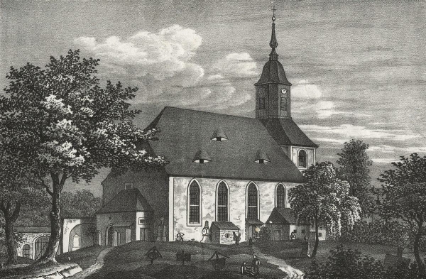 Kesselsdorf (Wilsdruff). - Kirchenansicht. - Sachsens Kirchen-Galerie. - "Kirche zu Kesselsdorf".