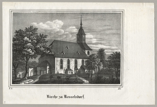 Kesselsdorf (Wilsdruff). - Kirchenansicht. - Sachsens Kirchen-Galerie. - Kirche zu Kesselsdorf.