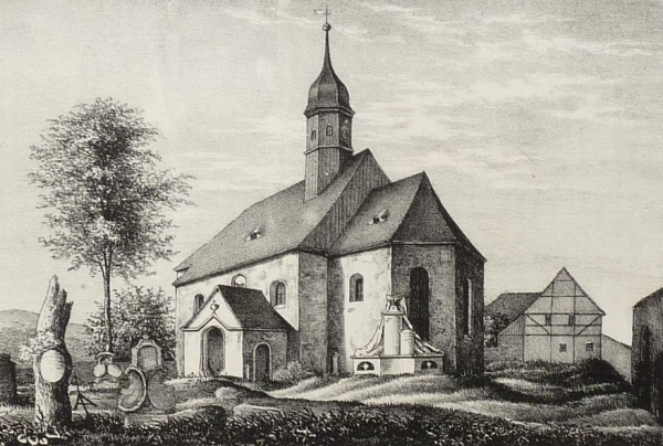 Rabenau (Sachsen). - Pfarrkirche. - Sachsens...