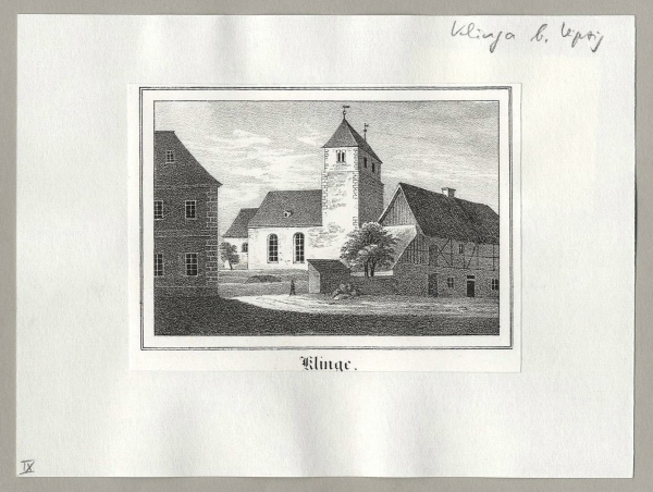 Klinga (Parthenstein). - Kirchenansicht. - Sachsens Kirchen-Galerie. - Klinge.