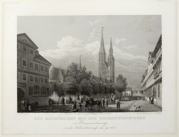 Braunschweig. - Der Hagenmarkt mit der Catharinenkirche.