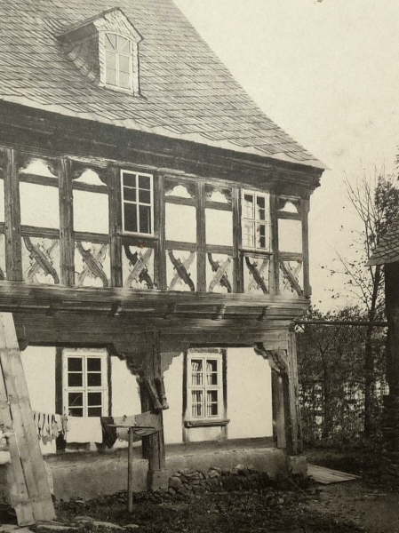 Kühnhaide (Marienberg). - "Bauerngut in Kühnhaide (Hofseite des Wohnhauses)".