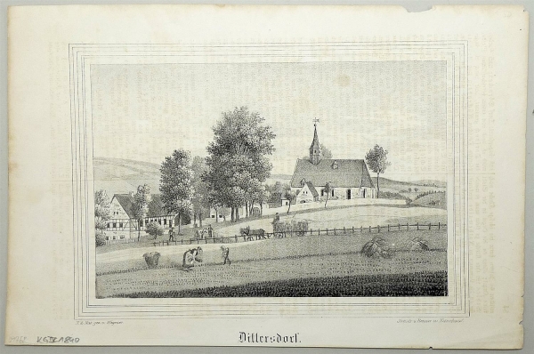 Ditterdorf (Klingenberg). - Gesamtansicht. - Sachsens Kirchen-Galerie. - Dittersdorf.