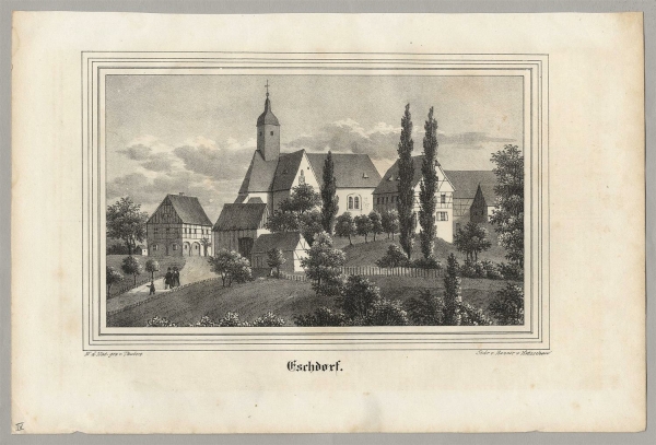 Eschdorf (Schönfeld-Weißig). - Pfarrkirche. - Sachsens Kirchen-Galerie. - Eschdorf.