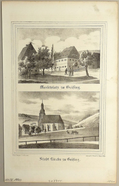 Geising (Altenberg). - 2 Teilansichten des Ortes. - Sachsens Kirchen-Galerie. - Marktplatz zu Geising / Stadtkirche zu Geising.
