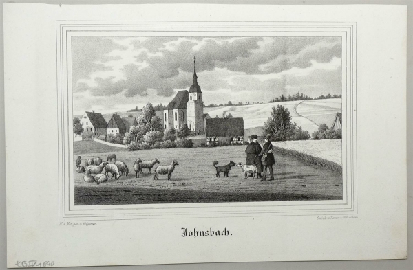 Johnsbach (Glashütte). - Gesamtansicht. - Sachsens Kirchen-Galerie. - Johnsbach.