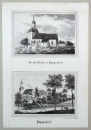 Pappendorf. - Doppelansicht. - Sachsens Kirchen-Galerie. - "Pappendorf/Die alte Kirche zu Pappendorf".