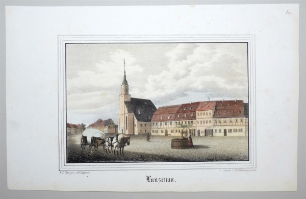 Lunzenau. - St. Jacobus & Markt. - Lunzenau.