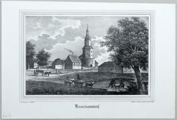 Knautnaundorf (Leipzig). - Gesamtansicht. - Sachsens Kirchen-Galerie. - Knautnaundorf.