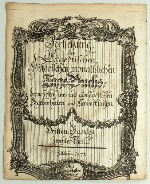 Kamenz. - Eckardtisches Tagebuch. - Zittauisches Tagebuch. - Camentz.