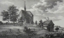 Beiersdorf (Ebersbach). - Teilansicht mit Pfarrkirche. - Sachsens Kirchen-Galerie. - "Beyersdorf. II.e Ansicht".