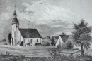 Goldbach (Bischofswerda). - Teilansicht mit Pfarrkirche. - Sachsens Kirchen-Galerie. - "Goldbach".