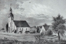 Goldbach (Bischofswerda). - Teilansicht mit Pfarrkirche....