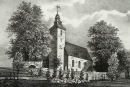 Großerkmannsdorf (Radeberg). - Teilansicht mit Pfarrkirche. - Sachsens Kirchen-Galerie. - "Kirche zu Großerkmannsdorf".