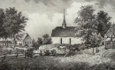 Helmsdorf (Stolpen). - Teilansicht mit Pfarrkirche. -...