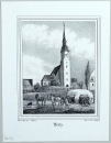 Lenz (Priestewitz). - Teilansicht mit Pfarrkirche. - Sachsens Kirchen-Galerie. - "Lenz".