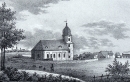 Röderaue. - Teilansicht mit Pfarrkirche. - Sachsens Kirchen-Galerie. - "Röderau".