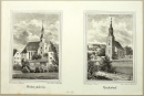 Niederzwönitz / Leubsdorf. - 2 Ansichten mit Pfarrkirchen. - Sachsens Kirchen-Galerie. - "Niederzwönitz / Leubsdorf".