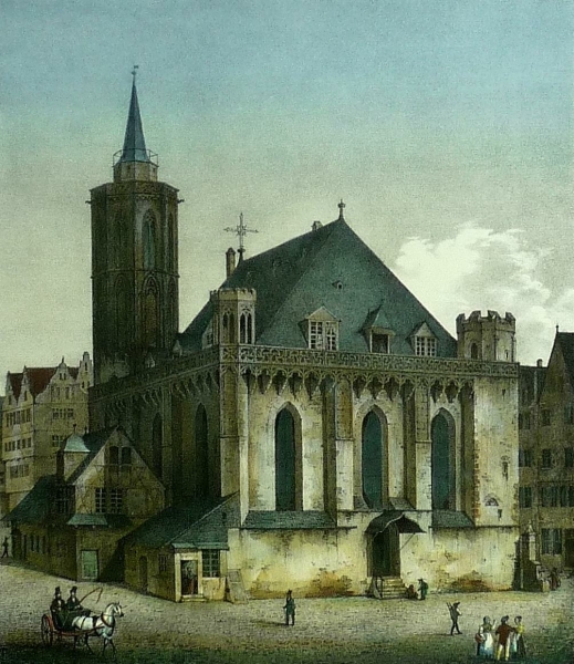 Frankfurt am Main. - Nikolaikirche. - Die Nicolai-Kirche in Frankfurt a./M. | Léglise de St. Nicolas à Francfort s/M..