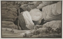 Landschaftszeichner des 19. Jahrhunderts. - "Felsformation".