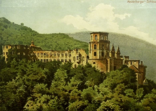Heidelberg. - Schlossansicht. - Heidelberger Schloss.
