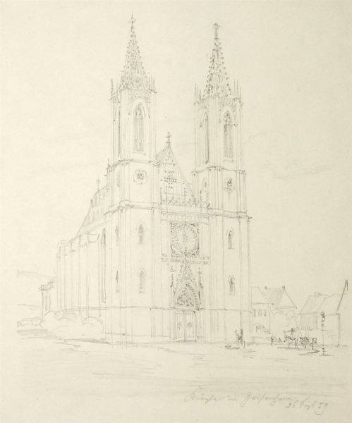 Geisenheim. - Rheingauer Dom. - Kirche in Geisenheim.