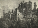 Baden-Baden. - Gesamtansicht. - "Ruine des alten Schlosses zu Baden".