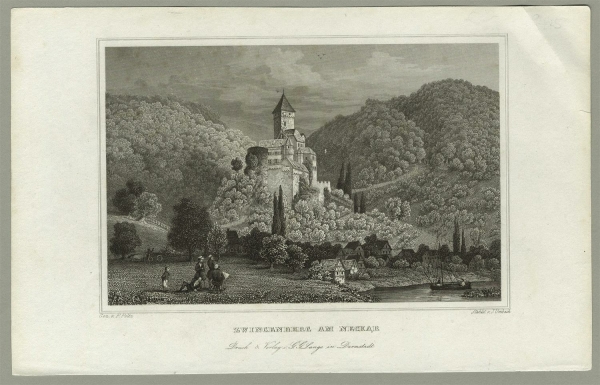 Zwingenberg (Baden). - Ansicht der Burg. - Zwingenberg am Neckar.