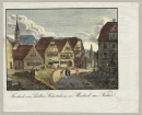 Marbach am Neckar. - Marktansicht. - "Friedrich von Schillers Geburtshaus in Marbach am Neckar".