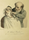 Boilly, Louis-Léopold. - Karikatur. - "LAdroit Barbier doit savoir se servir de la gauche, comme de la droite".