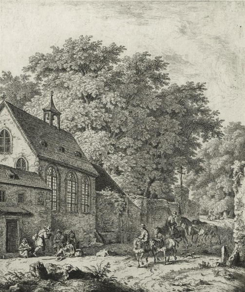 Kobell, Ferdinand von. - Die Kapelle im Wald.