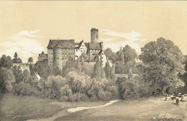 Gnandstein (Kohren-Sahlis). - Schlossansicht. - "Schloss Gnandstein".