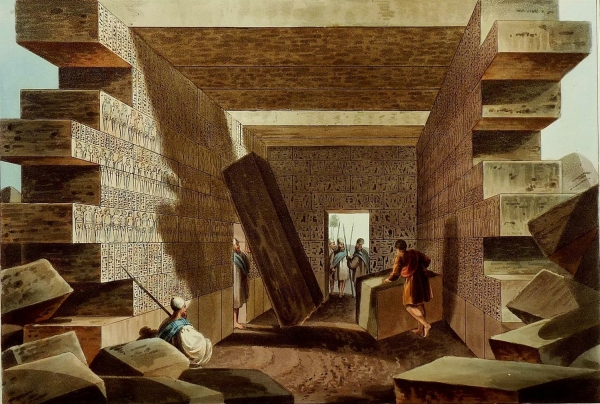 Libyen. - Tempelansicht II. - "Interior of the Temple of Jupiter Ammon".