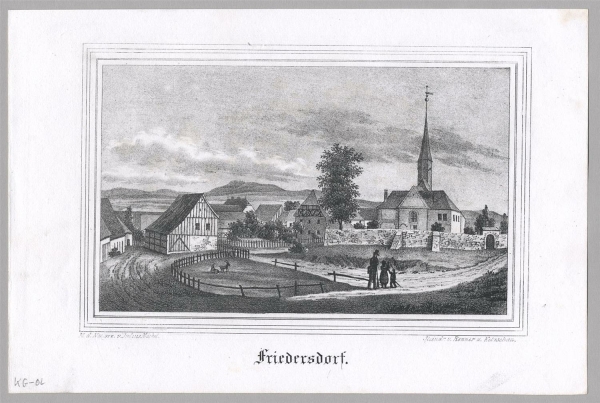 Friedersdorf (Spree). - Ansicht. - Sachsens Kirchen-Galerie. - Friedersdorf.