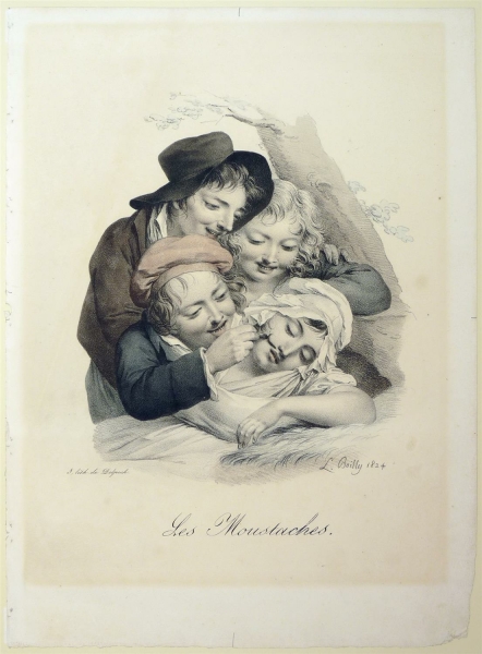 Boilly, Louis-Léopold. - Karikatur. - Die Schnurrbärte (Streich). - Les Moustaches.