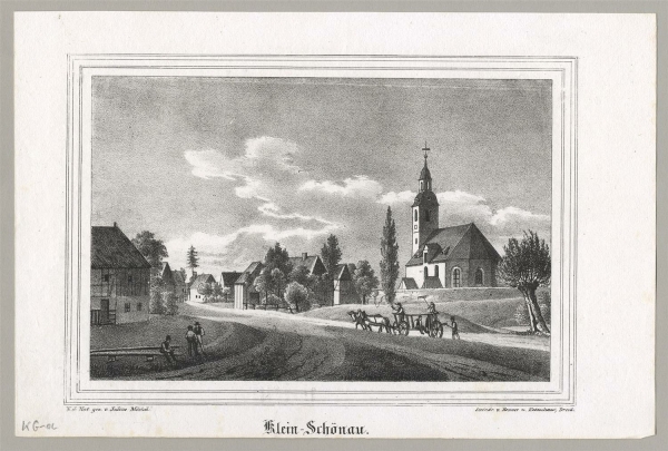 Keinschönau / Sieniawka. - Ansicht mit Kirche. - Sachsens Kirchen-Galerie. - Klein-Schönau.