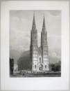 München. - Dom zu Unserer Lieben Frau / Frauenkirche. - "Frauenkirche in München (Entwurf)".