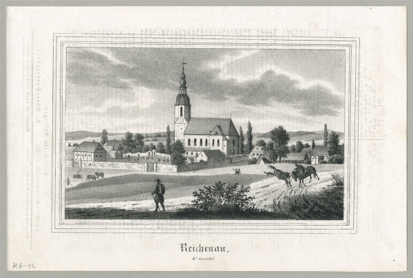 Reichenau in Sachsen / Bogatynia. - Kirchenansicht. - Sachsens Kirchen-Galerie. - Reichenau. II.e Ansicht.