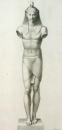 Antike. - Statue eines altägyptischen Priesters. - "Statua dun Sacerdote diside".