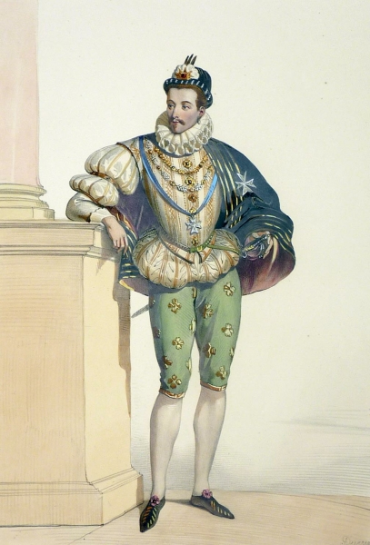 Mode & Kostüm. - Kostümkunde. - Achille Devéria. - Henri III (1574).