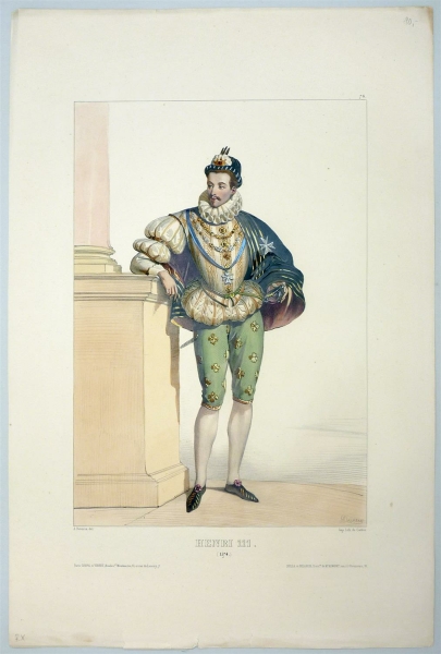 Mode & Kostüm. - Kostümkunde. - Achille Devéria. - Henri III (1574).
