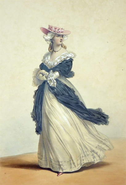 Mode & Kostüm. - Kostümkunde. - Achille Devéria. - "Costume français (1789)".