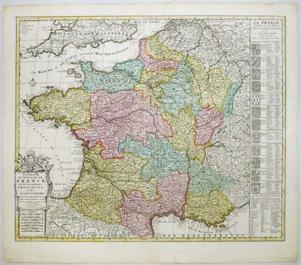 Frankreich. - Landkarte. - "Carte Nouvelle du Royaume de France".