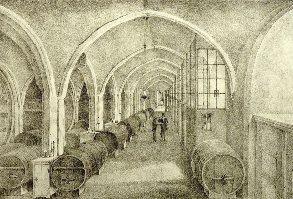Bremen. - Ansicht von dem Innern des Raths-Weinkellers in...