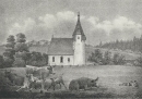 Kleinbernsdorf (Langenbernsdorf). - Kirchenansicht. -...