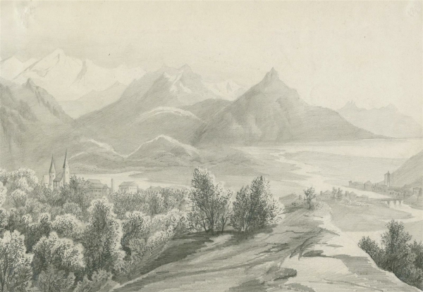 Landschaftszeichner des 19. Jahrhunderts. - Tal.