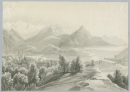 Landschaftszeichner des 19. Jahrhunderts. - "Tal".